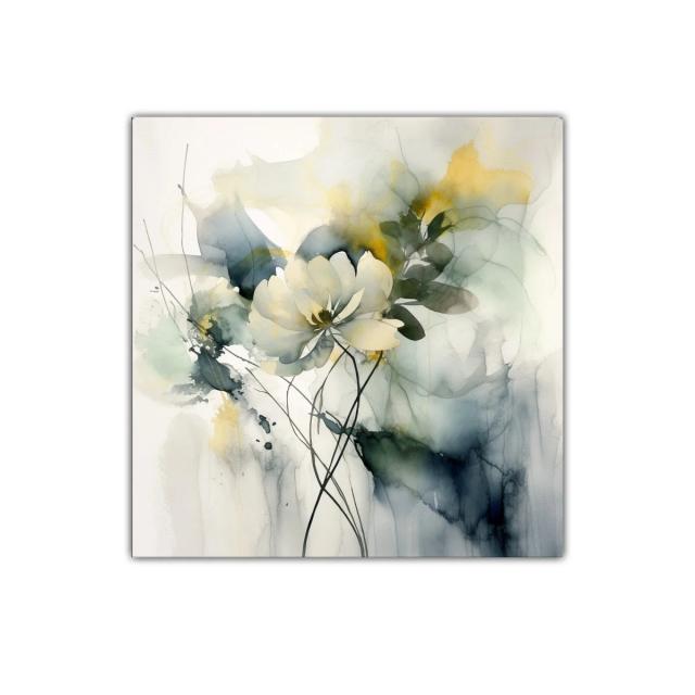 Cuadro decorativo de flores con tonos suaves y elegantes